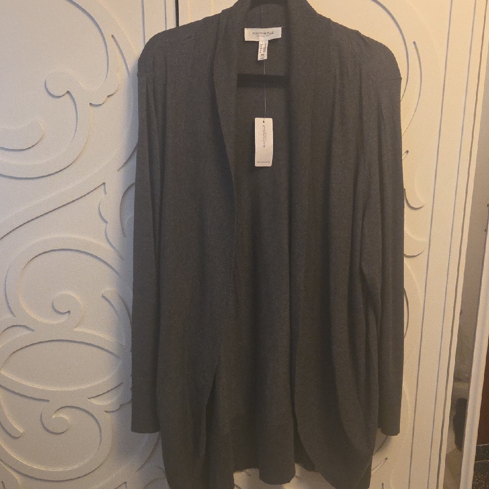 NWT Gray Open Front Cardigan